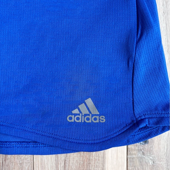 ADIDAS Blue Climacool Short Sleeve Activewear Shirt Small - Picture 2 of 6